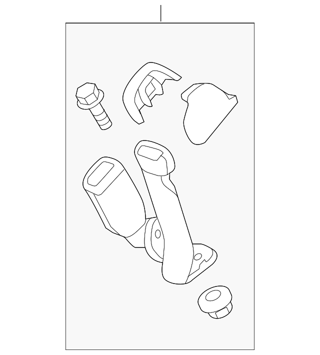 04826T0GA00ZC Buckle Set, L Rear Seat Belt *NH167L* (Graphite Black) 20122016 Honda CRV