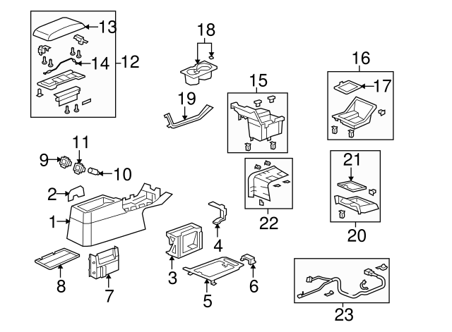 Honda Genuine 77295-SCV-A91ZZ Center Console Frame