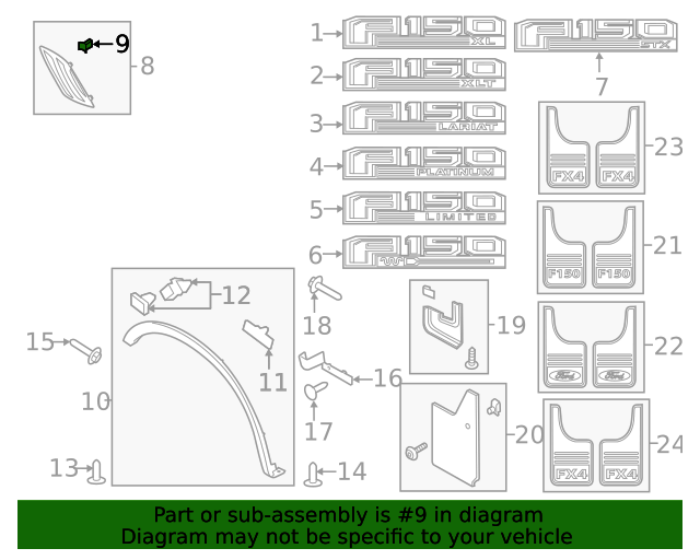 20172023 Ford OEM Body APillar Trim Panel Clip W715842S439 OEM