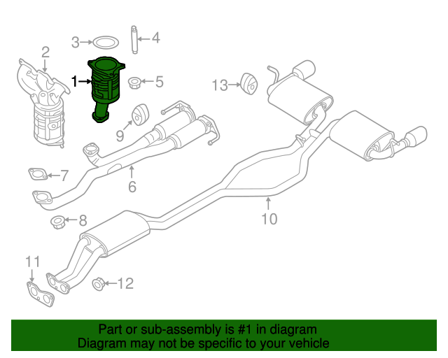 Catalytic Converter With Bolts & Gasket - Bank 1 & 2 For 2011-2014 Ford Edge, Explorer, Lincoln MKX Ford Edge Catalytic Converter