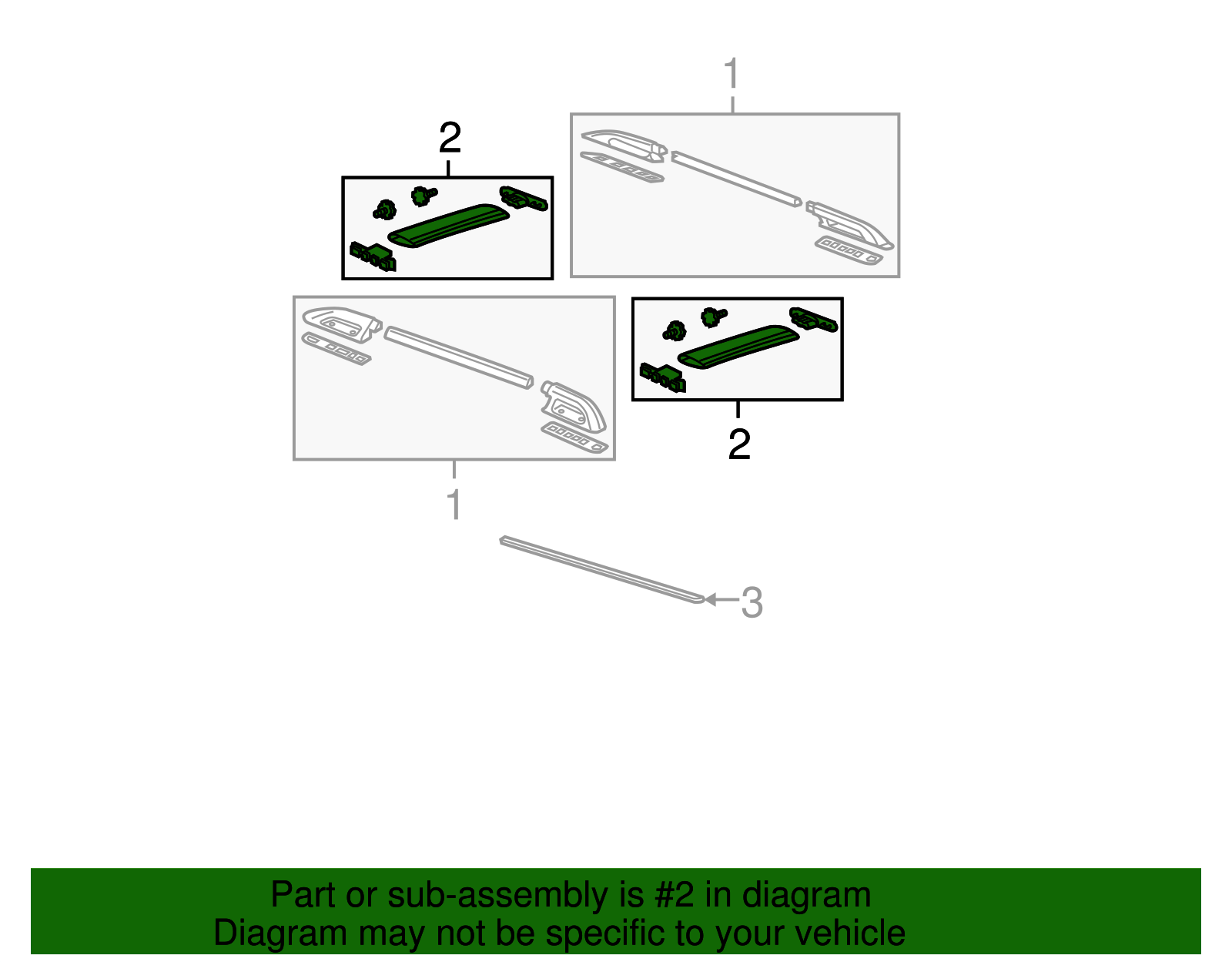 Rail Assembly, Lugg Carr Cr    *Black - GM (88944452)