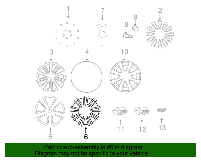 Genuine OEM Wheel, Alloy Part 28111FG070 Fits 20082010 Subaru Impreza Up To 35 Off On Every