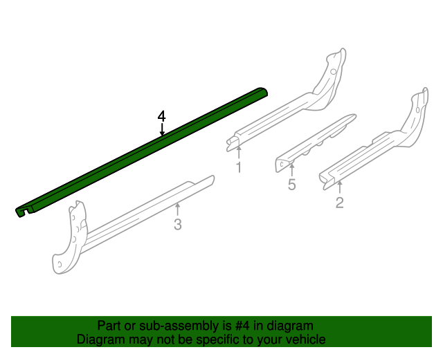 19952005 GM Rocker Panel Rear Molding Retainer 15151226