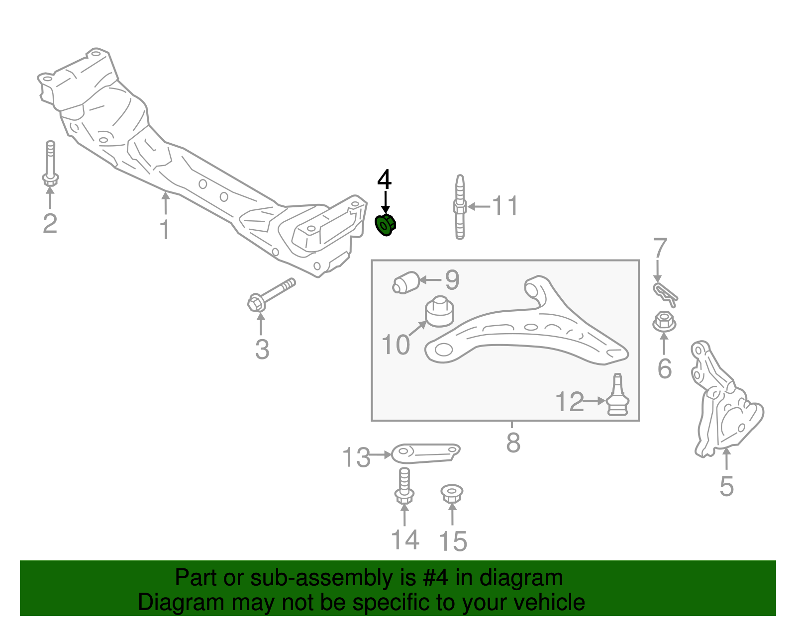 Suspension Cross-Member Nut - Scion (SU003-02870)