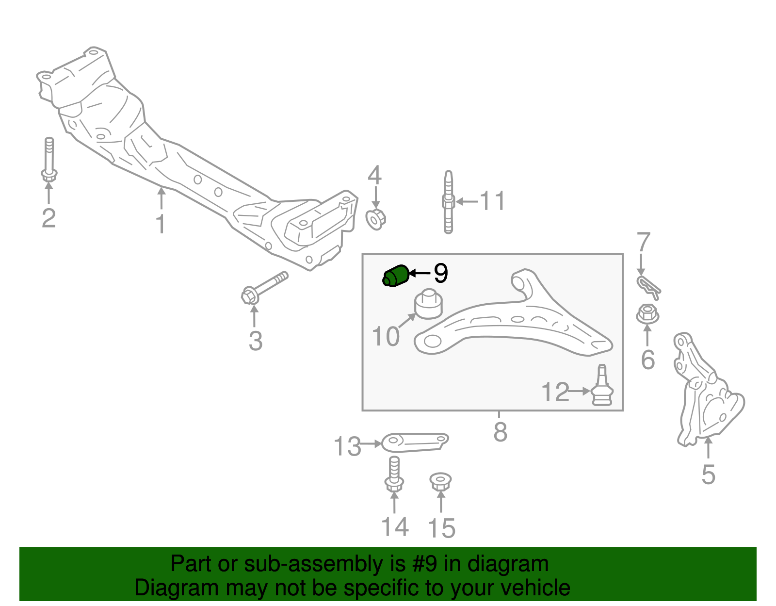 Lower Control Arm Rear Bushing - Scion (SU003-00356)
