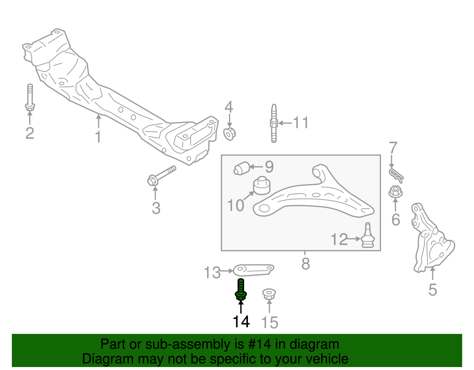 Mount Plate Bolt - Scion (SU003-02820)