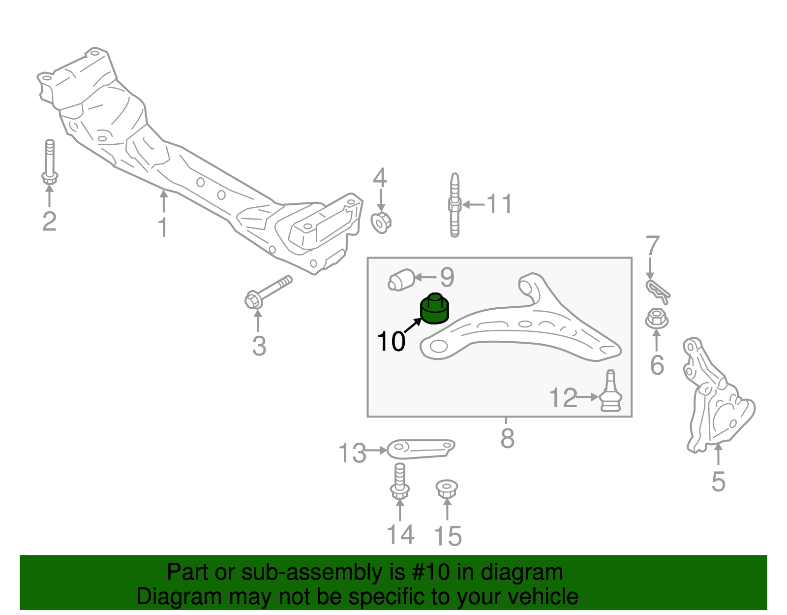 Lower Control Arm Front Bushing - Scion (SU003-00357)