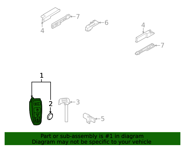 20192023 Audi Keyless Entry Transmitter 4N0959754AQTKE Audi USA