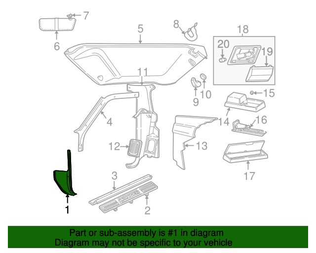 20072011 Ford Ranger OEM Cowl Kick Panel 7L5Z1002344AB Ford Parts