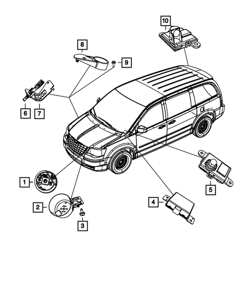 Horns for 2014 Chrysler Town & Country #0