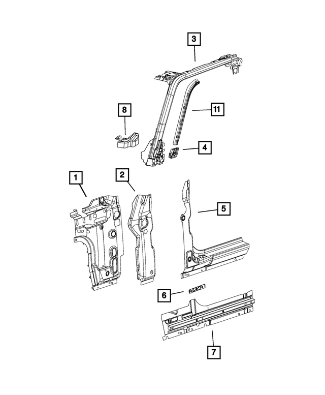 20182020 Jeep Wrangler Sport Bar, Right 68631968AA Mopar eStore