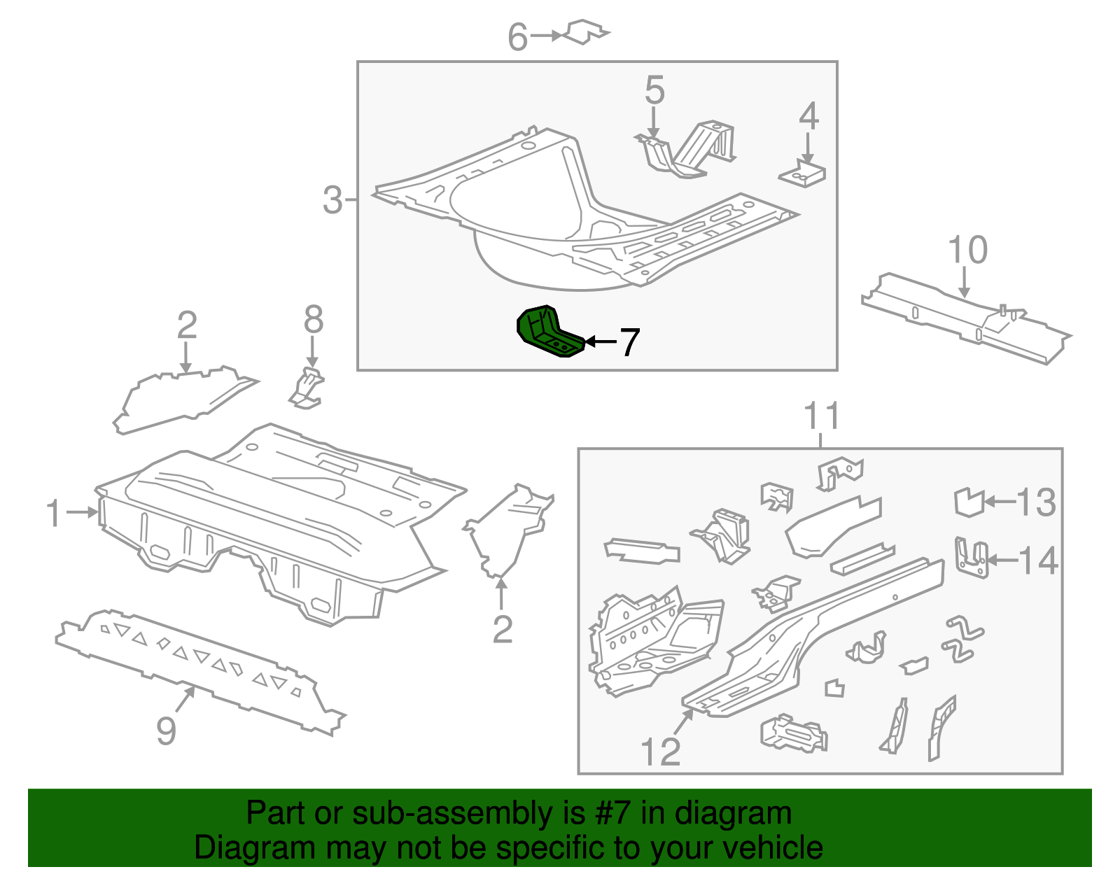 Rear Tow Hook Bracket - GM (96901987)