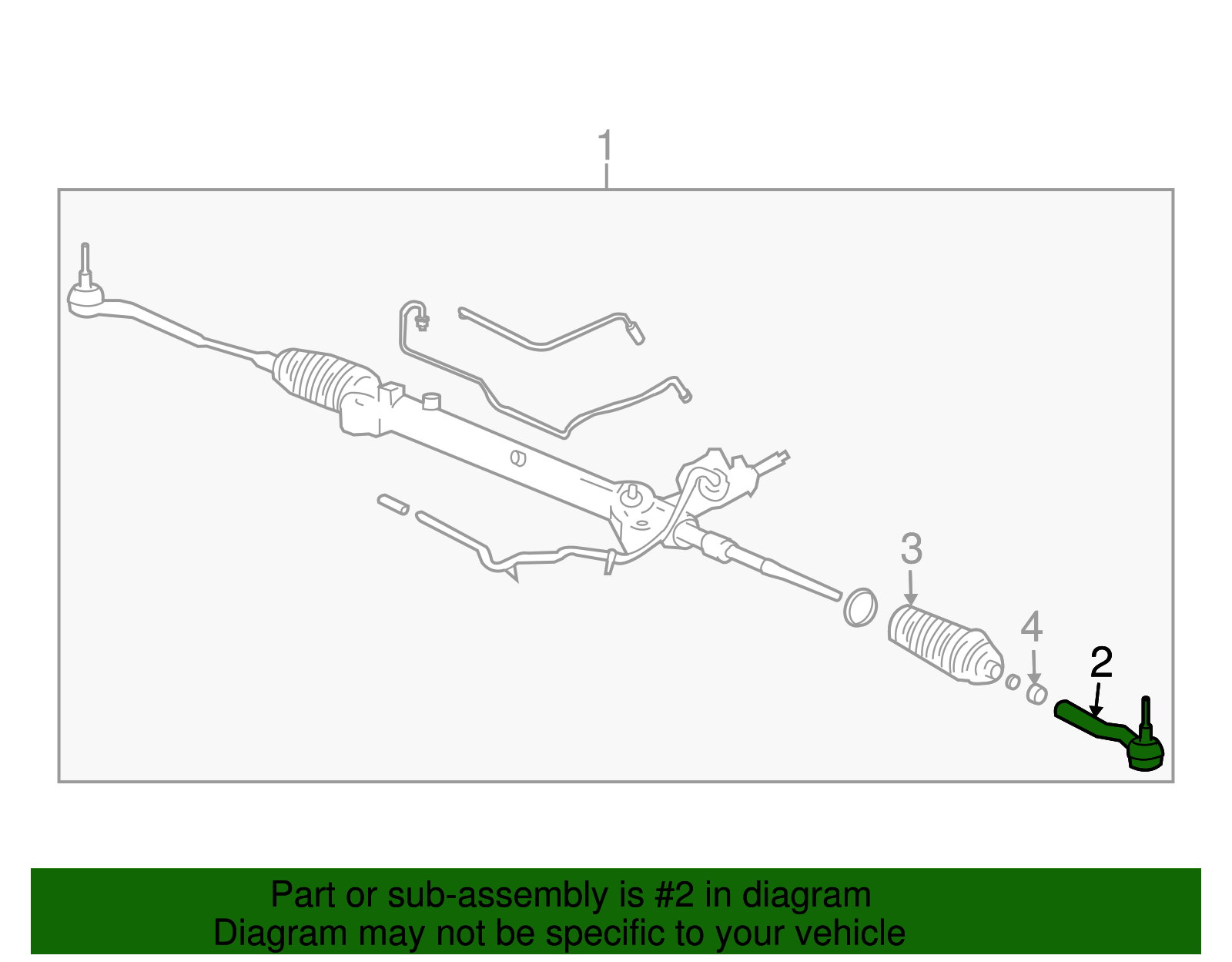 Driver Side Steering Linkage Outer Tie Rod Kit - Cadillac (89060262)