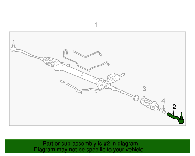 20052011 Cadillac STS Driver Side Steering Linkage Outer Tie Rod Kit