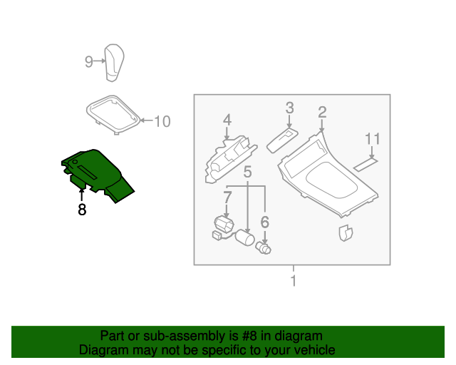 20072009 Subaru Shift Indicator 35180AG12A OEM Parts Online