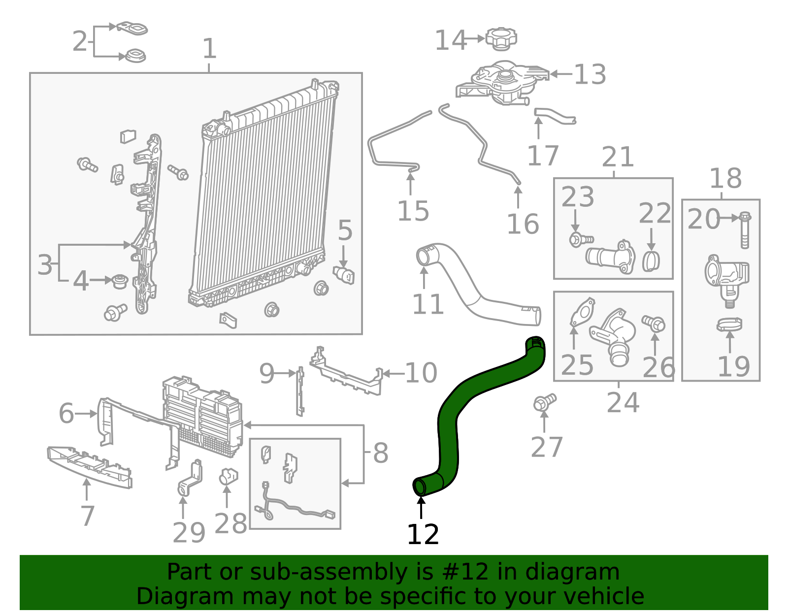 Radiator Outlet Hose - GM (84463184)