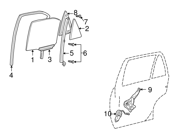 Toyota 69906-33020 Door Glass Channel Sub Assembly