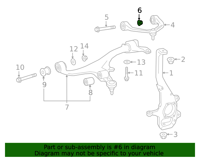 000000008298 Upper Control Arm Nut 20192021 MercedesBenz