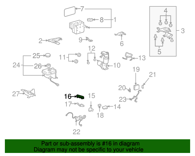 Lexus OEM ABS Control Module Part 8954050450 OEM Vehicle Parts