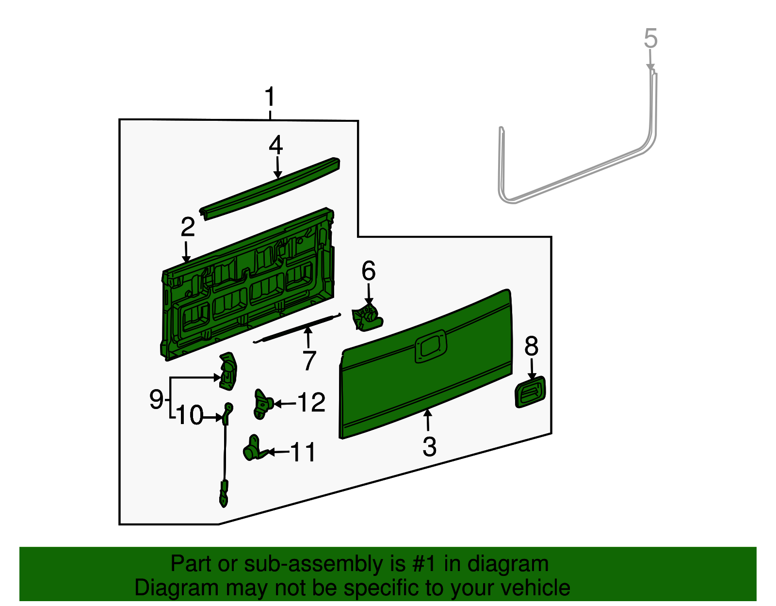 Gate Assembly-Pubx End                       *Redfire - GM (10382540)