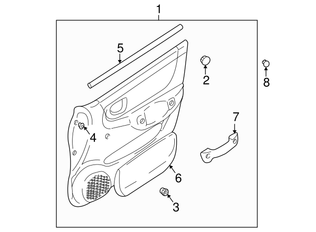 Left Genuine Hyundai 82710-25210 Door Grip Handle Assembly