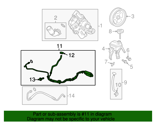 20082009 GM Power Steering Fluid Cooling Pipe 25955022