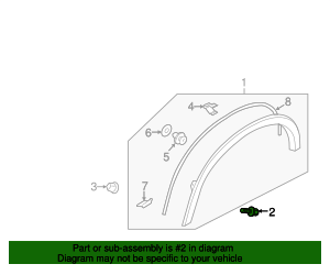 2007-2024 Mitsubishi Lower Molding Screw MS452393 | Mitsubishi Motors Store