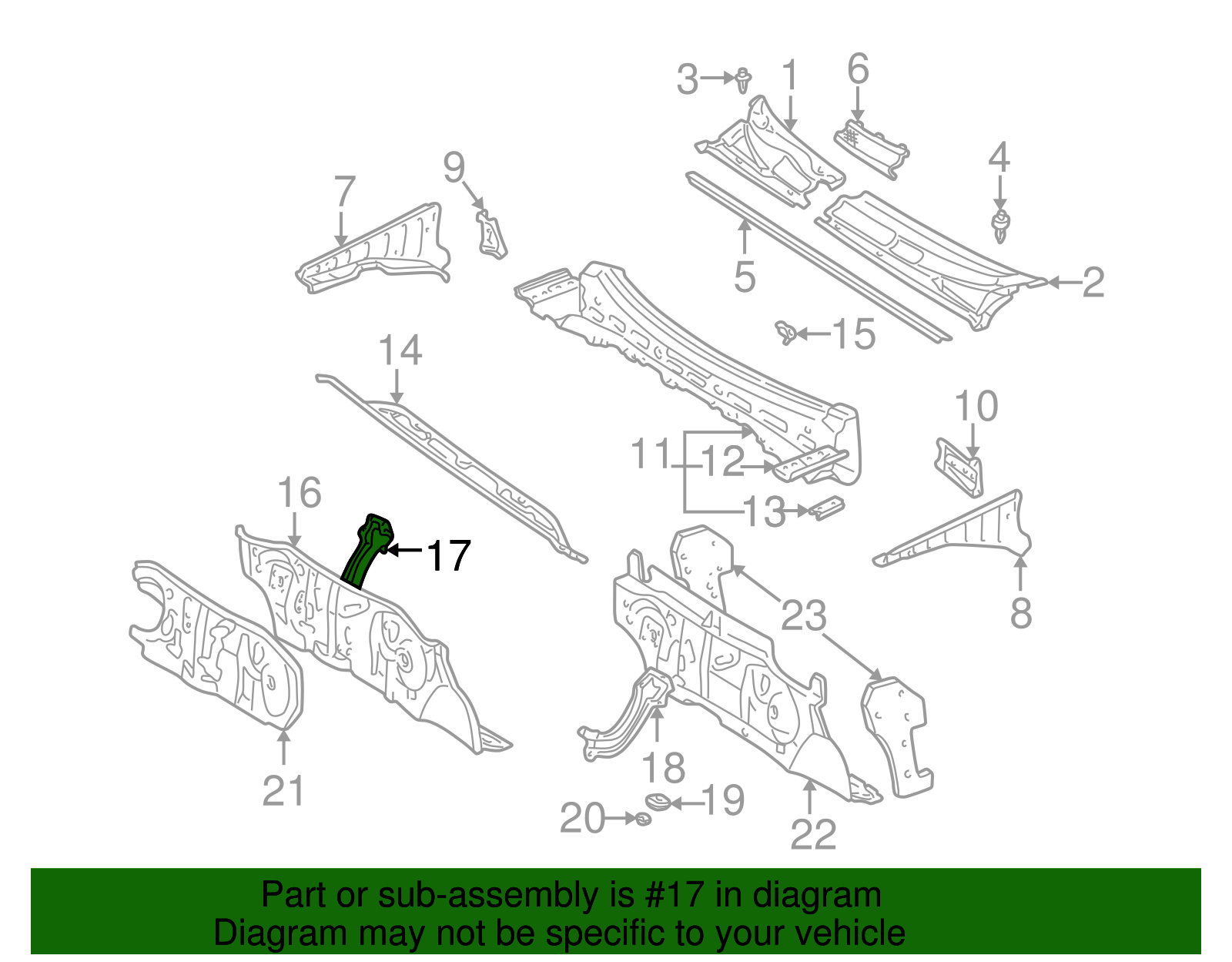 Dash Panel Brace - Scion (55108-52070)