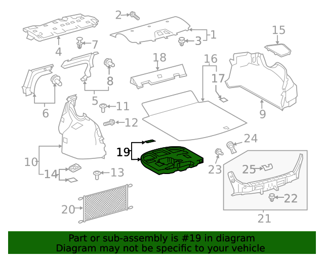 6477906210 Spare Cover 20182021 Toyota OEM Parts To You