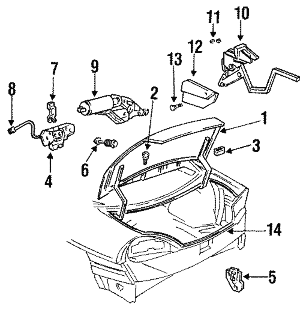 Deck Lid Lock Cylinder - GM (12506774)