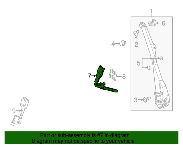 20142019 Cadillac Black Driver Seat Belt Tensioner Kit 19352486