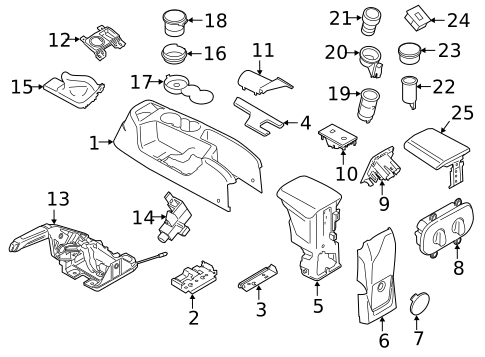 Center Console for 2020 Ford Transit Connect #0