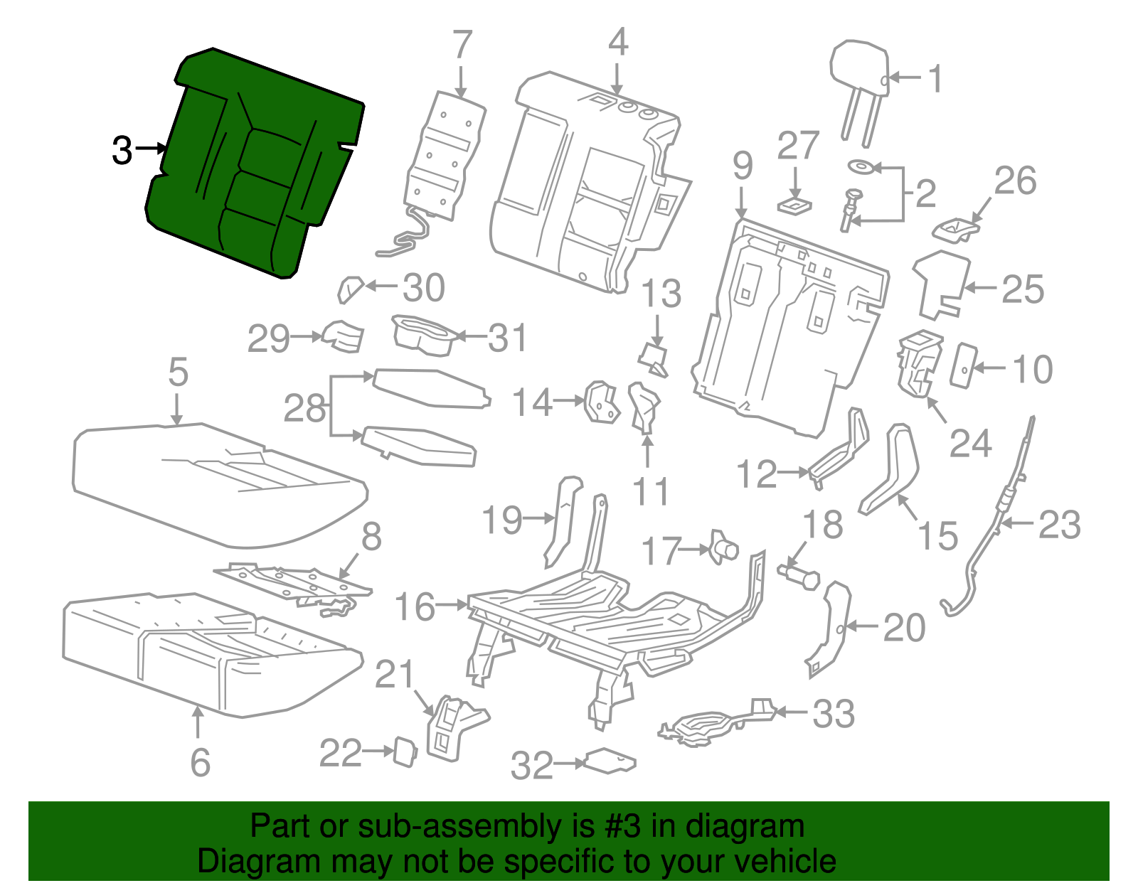 Seat Back Cover - GM (84345585)
