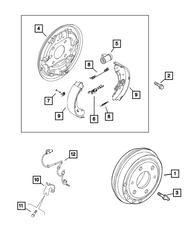 2015-2016 Ram ProMaster City Brake Drum 68269703AA | Mopar eStore
