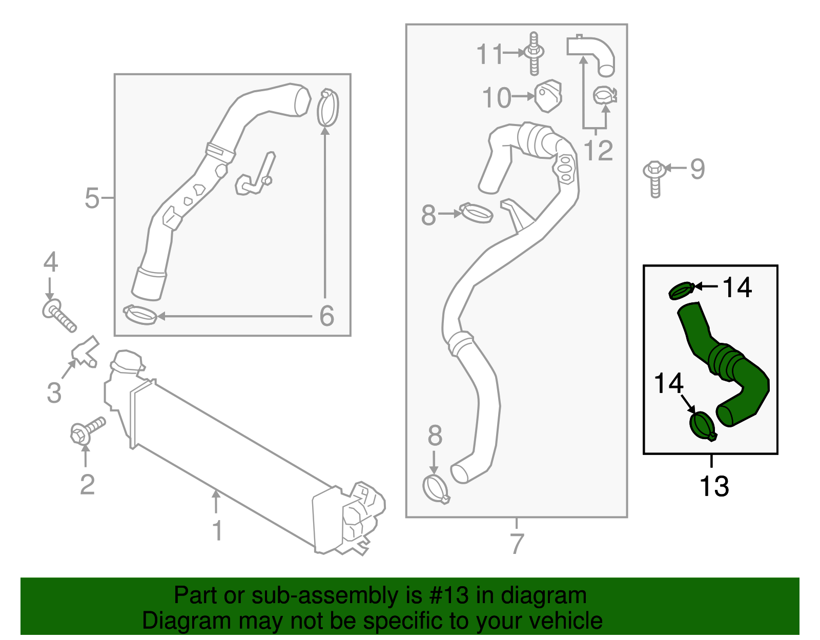 Inter-Cooler Hose - Ford (GD9Z-6F072-A)
