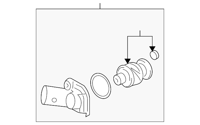 Engine Coolant Thermostat Water Inlet Assembly - GM (12600172)