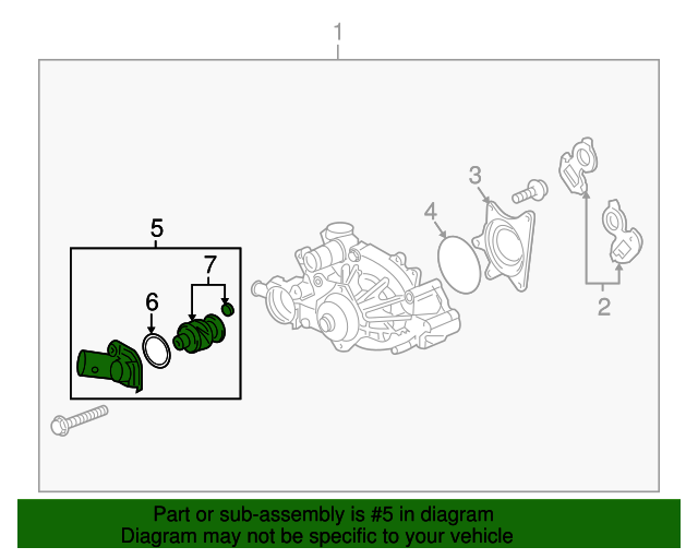12600172 Engine Coolant Thermostat Water Inlet Assembly 19992009 GM