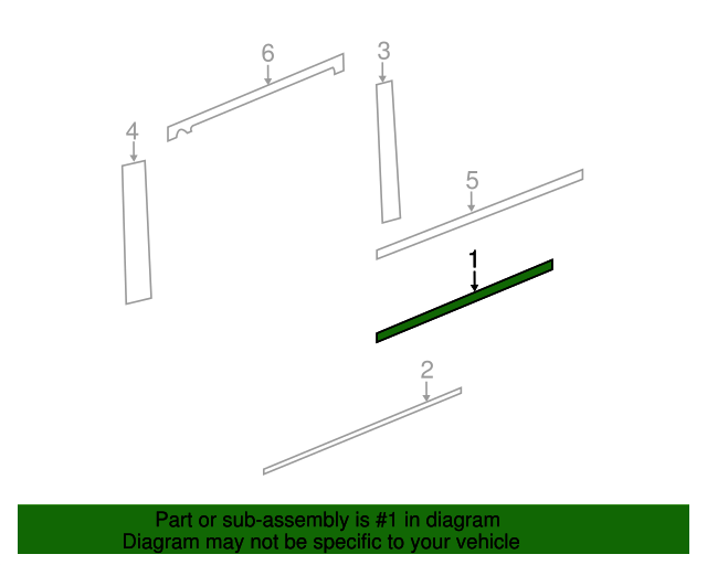 0ZR65TZZAB Side Molding 20082018 Mopar Mopar Factory Parts Warehouse