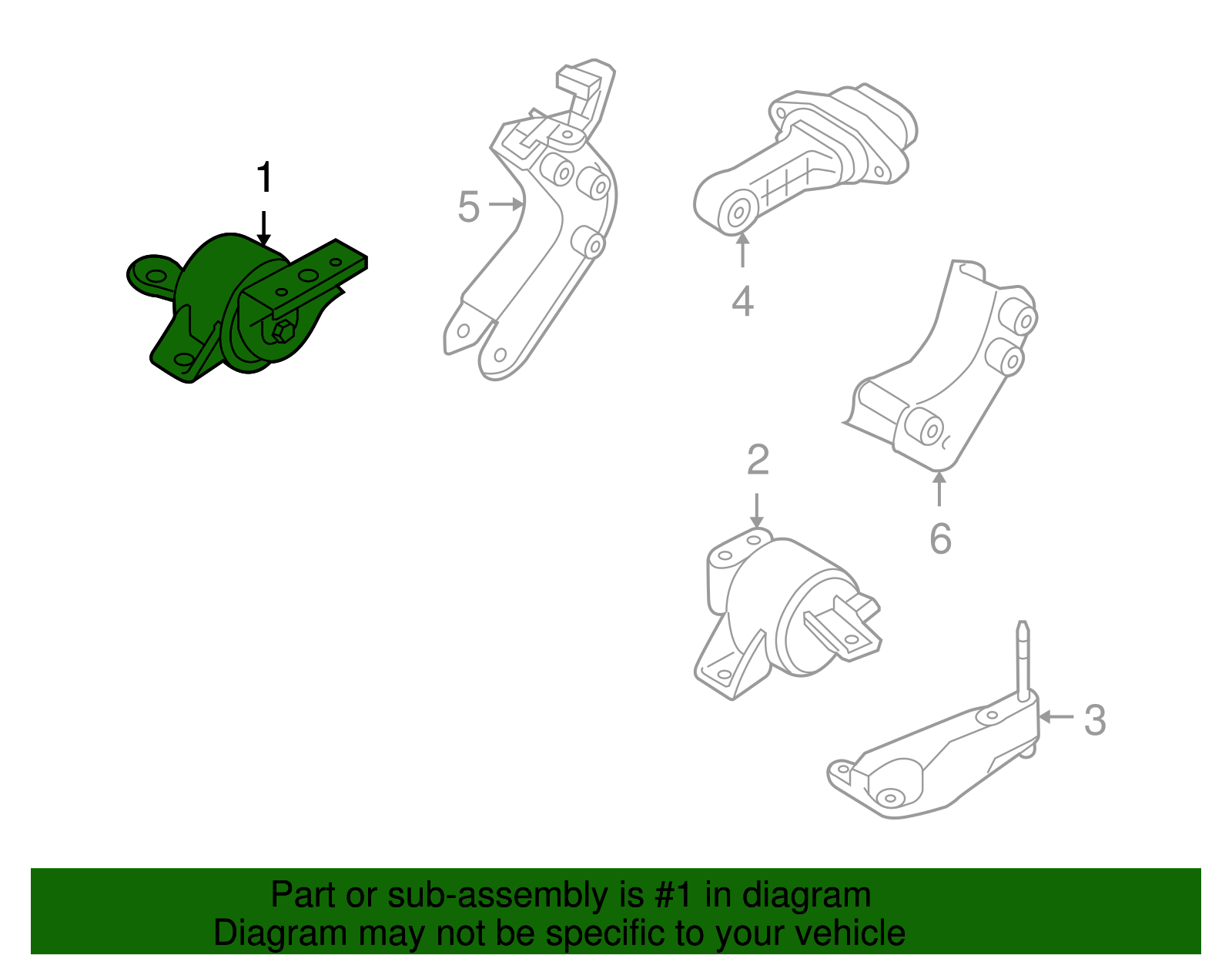 Passenger Side Engine Mount - GM (96806633)