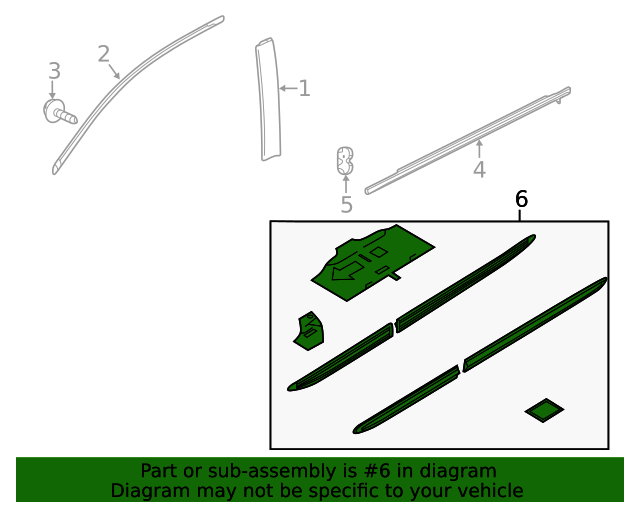 08P05THR170 Body Side Molding 20182020 Honda Odyssey Genuine