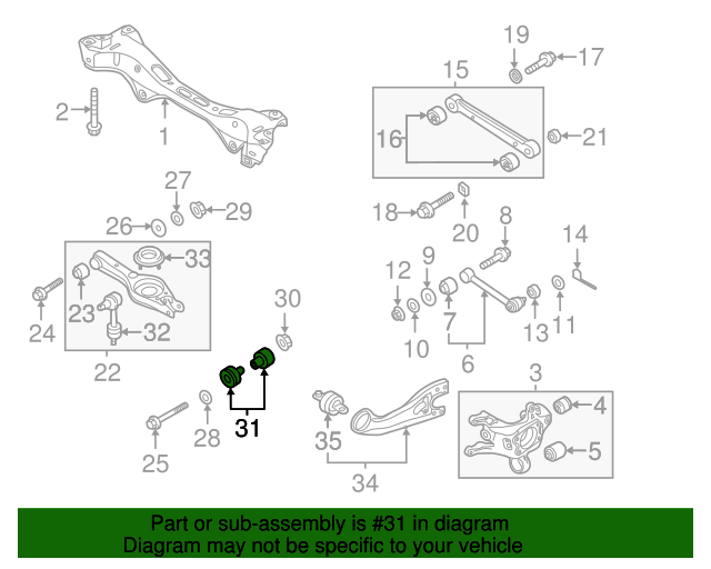 Genuine Suspension Control Arm Bumper for 20112015 Hyundai Part