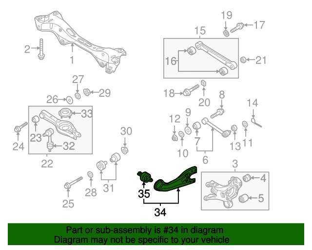 20112014 Hyundai Sonata Trailing Arm 552703Q000 OEM Parts Online
