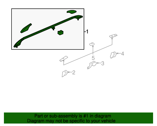 20072010 Volkswagen Passat Roof Luggage Carrier Side Rail 3C9860034
