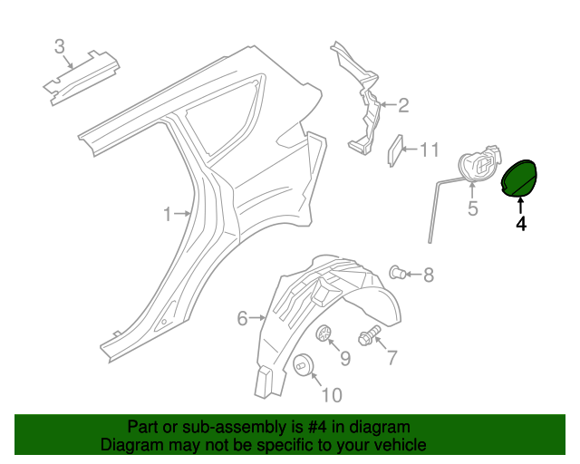 20132019 Ford Escape Fuel Door CV4Z78405A26B OEM Parts Online
