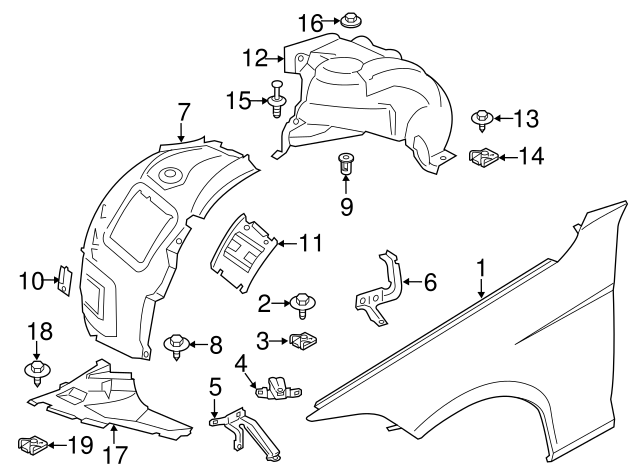 BMW Tuerca De C-Clip 51717065773