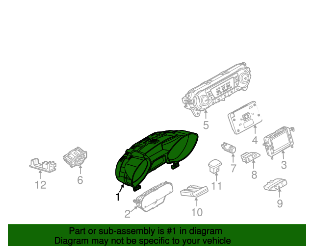 20162018 Ford Focus Instrument Cluster G1EZ10849C OEM Parts Online