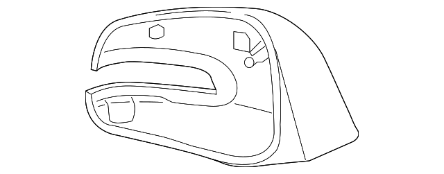 Primed Passenger Side Door Mirror Housing Upper Cover - GM (95375223)