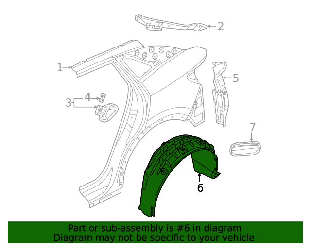 Wheelhouse Liner 11A810971 VW Parts Vortex