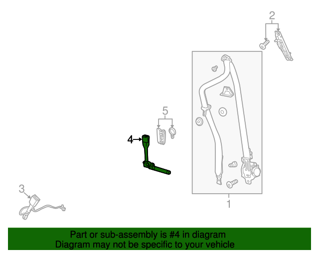 20132019 GM Black Driver Seat Belt Tensioner Kit 19352618 Auto Parts