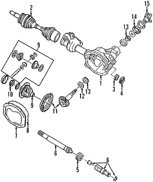 6L2Z4033D - Front Drive Axle: Axle Cover for Ford: Explorer | Mercury: Mountaineer Image